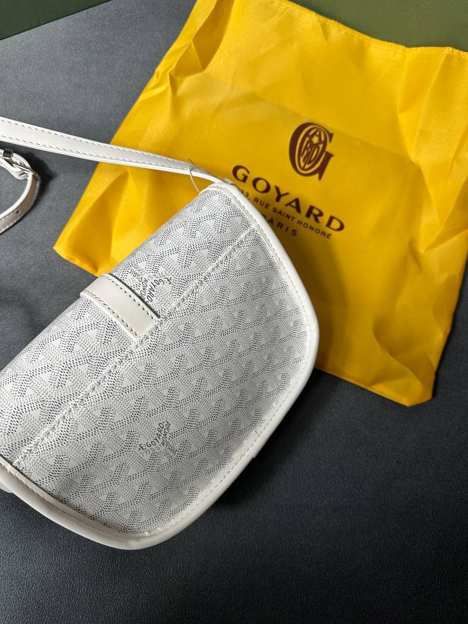 Goyard Belvedere Urbain Messenger Bag Premium Leather Crossbody Womens Bag in White Color UK Reps AAA Quality