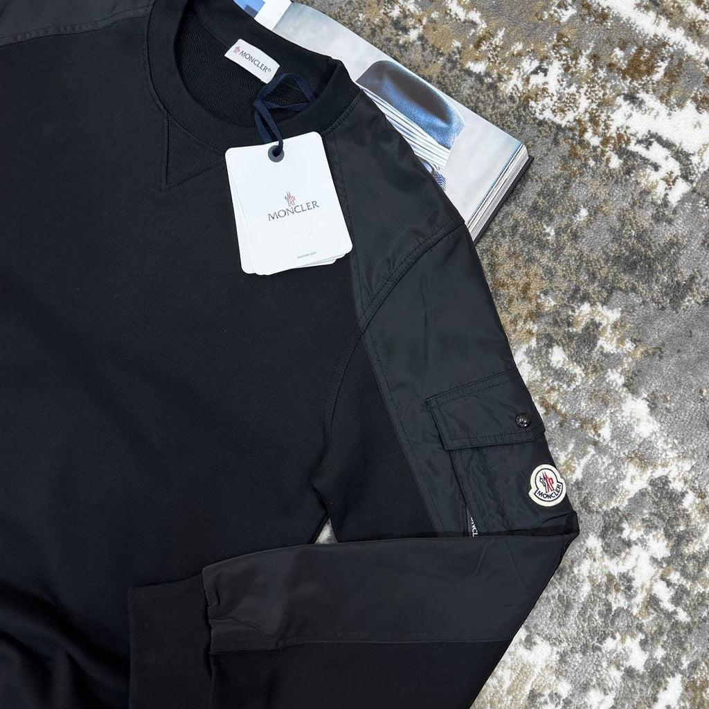 Moncler Fleece Crewneck Jumpers with Sleeve Pockets Mens in Multiple Colors Best Sale UK Reps AAA Quality