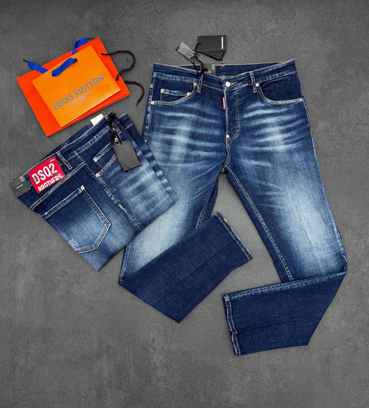 Dsquared2 Catten Bross Skater Fit Denim Jeans Mens in Blue Color Multiple Waist Sizes Best Sale UK Reps AAA Quality