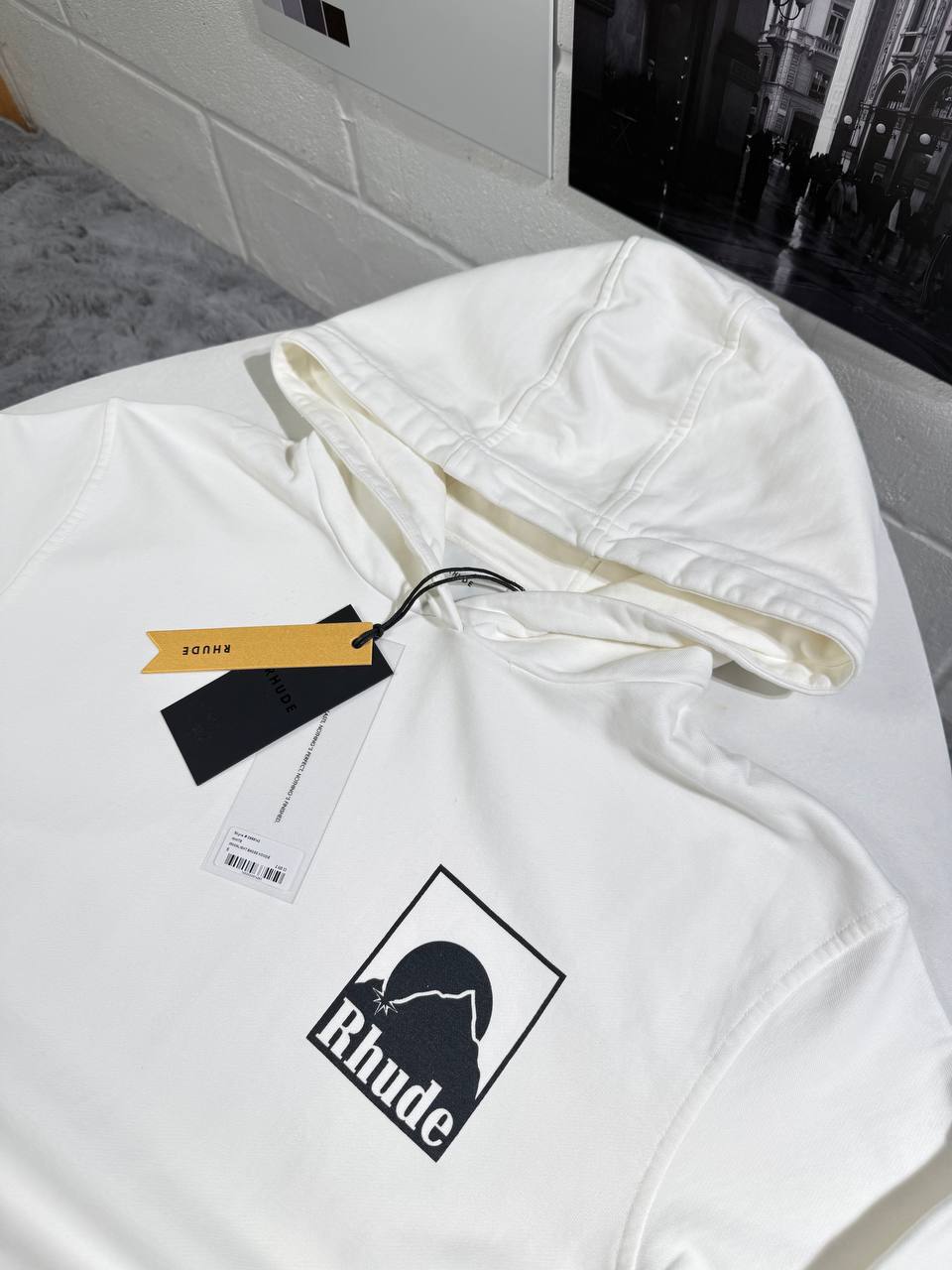 Rhude Moonlight Badge Hoodie Mens in Multiple Colors Best Sale UK Reps AAA Quality