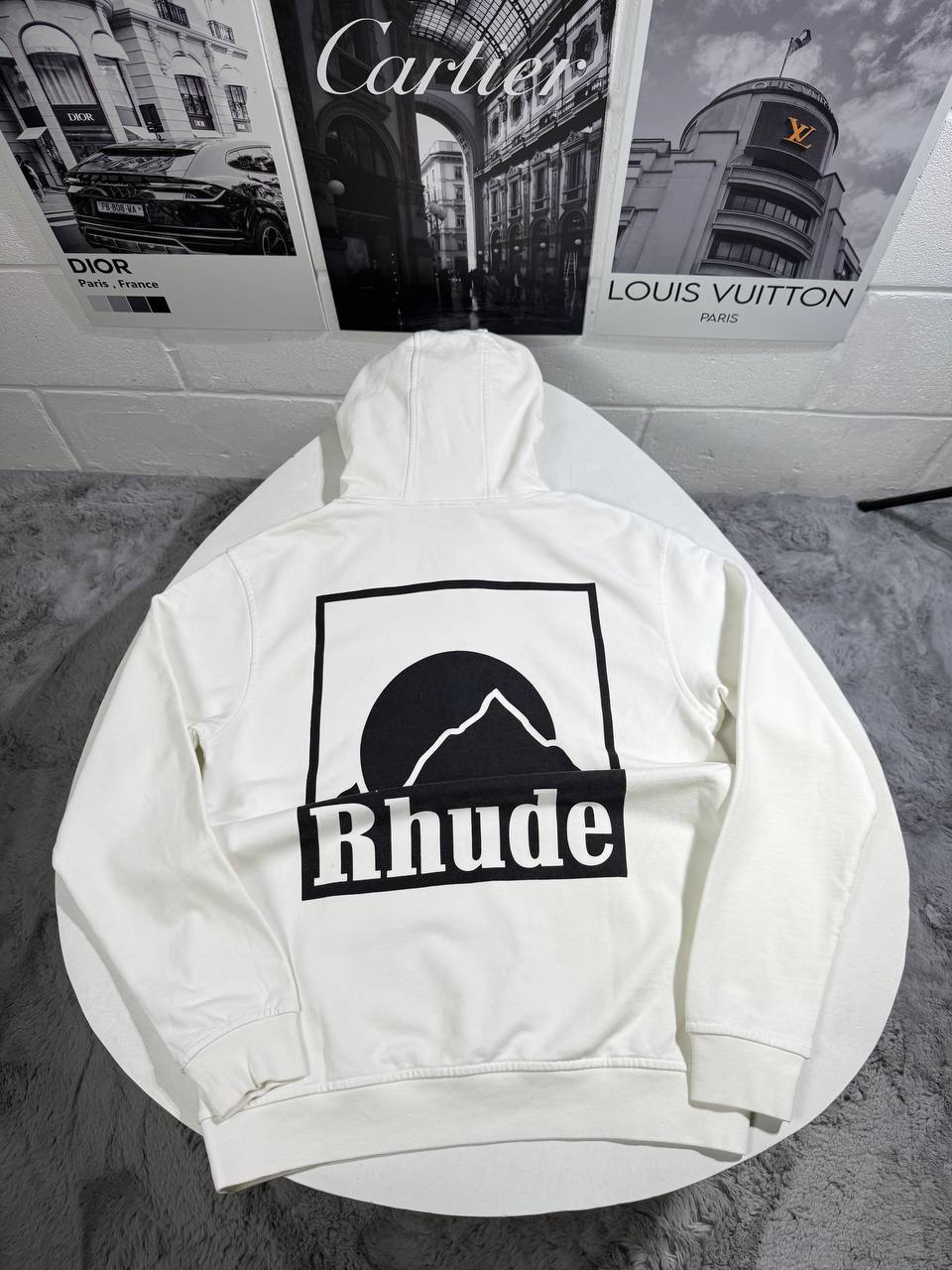 Rhude Moonlight Badge Hoodie Mens in Multiple Colors Best Sale UK Reps AAA Quality