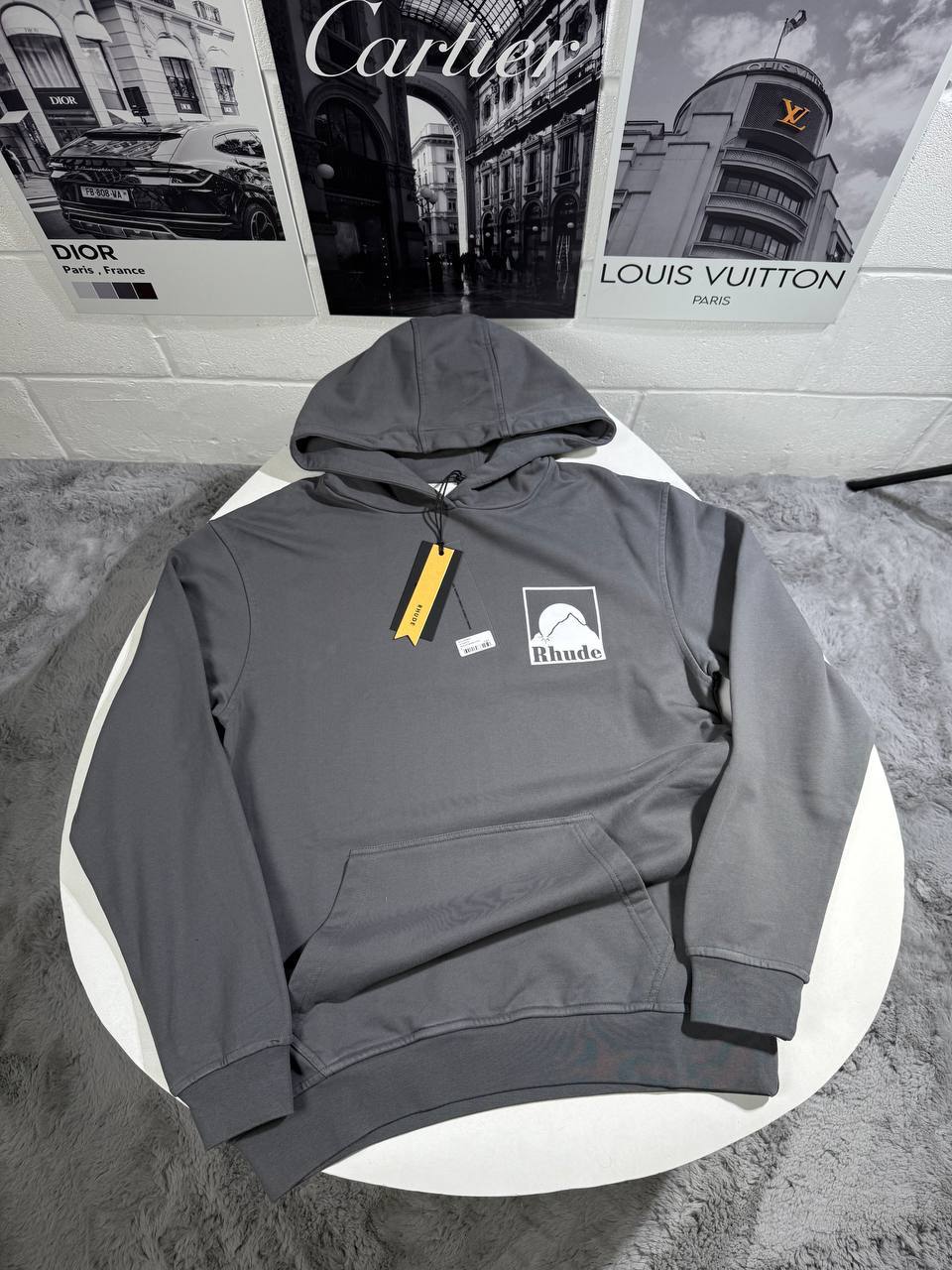 Rhude Moonlight Badge Hoodie Mens in Multiple Colors Best Sale UK Reps AAA Quality