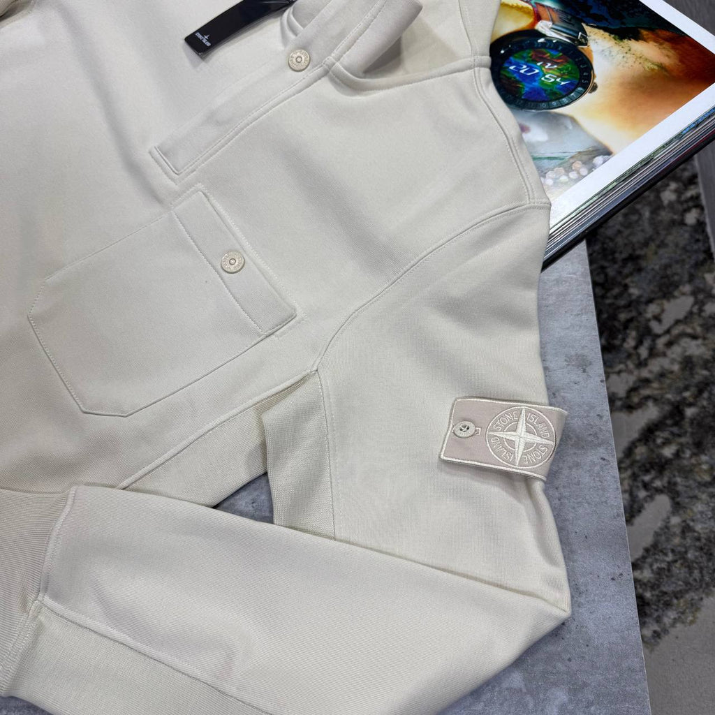 Stone Island Ghost Half-Snap Button Sweatshirt Mens in Multiple Colors Best Sale UK Reps AAA Quality