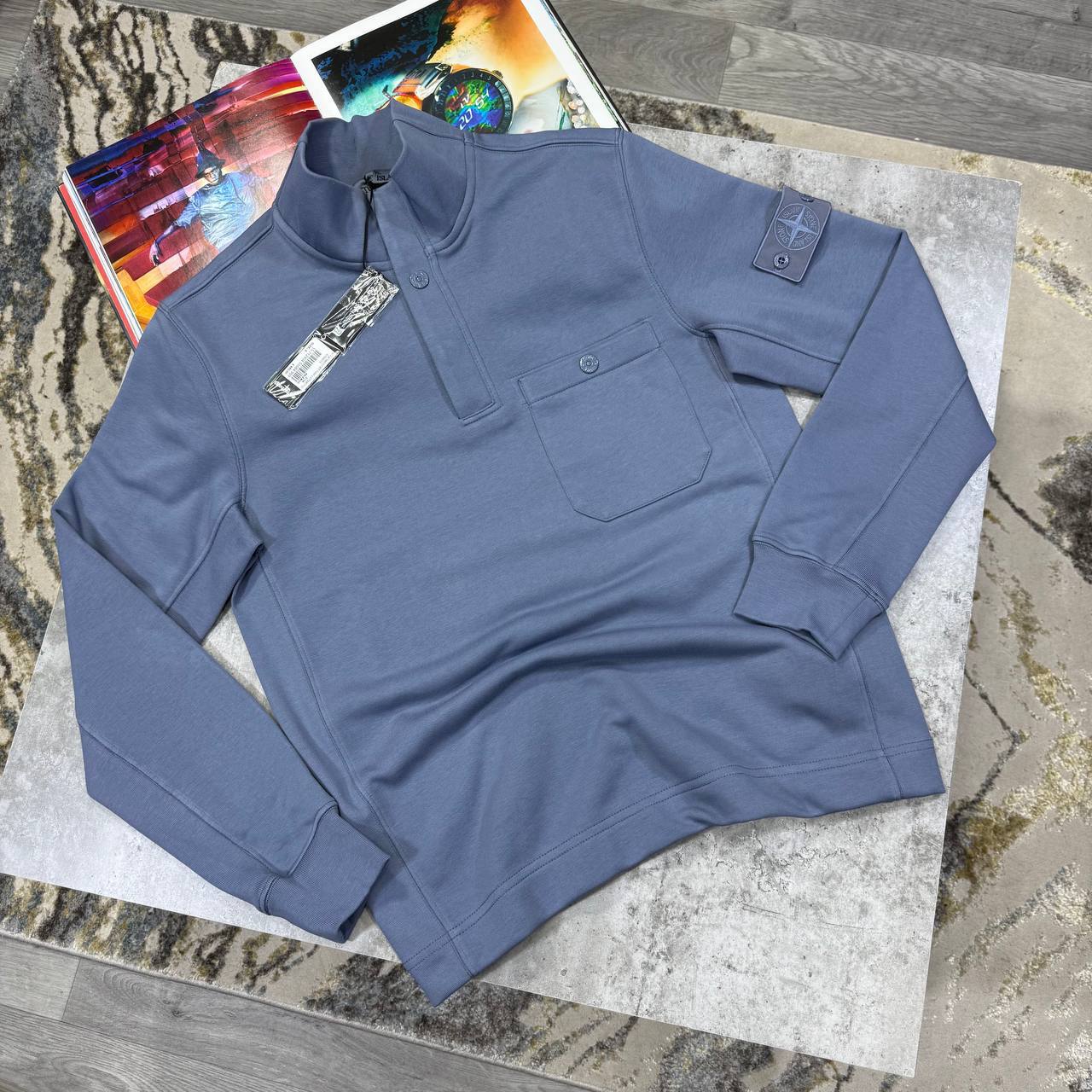 Stone Island Ghost Half-Snap Button Sweatshirt Mens in Multiple Colors Best Sale UK Reps AAA Quality