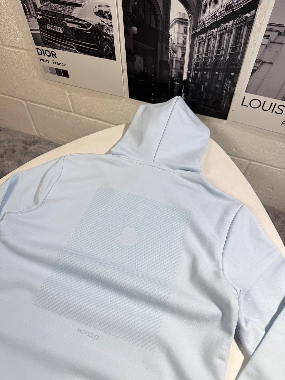 Moncler Tonal Back Logo Cotton Hoodie in Multiple Colors Best Sale UK Reps AAA Quality