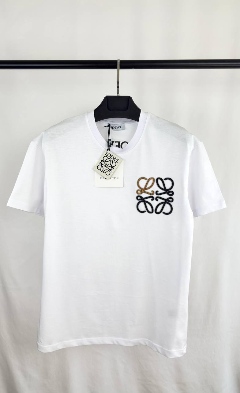 Loewe Anagram Embroidery T-Shirts Mens in 2 Colors UK Reps AAA Quality
