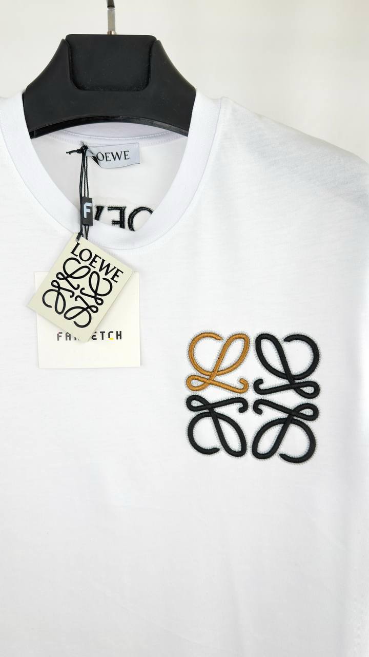 Loewe Anagram Embroidery T-Shirts Mens in 2 Colors UK Reps AAA Quality