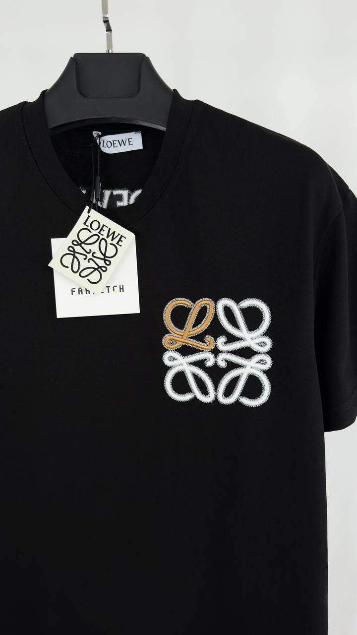 Loewe Anagram Embroidery T-Shirts Mens in 2 Colors UK Reps AAA Quality