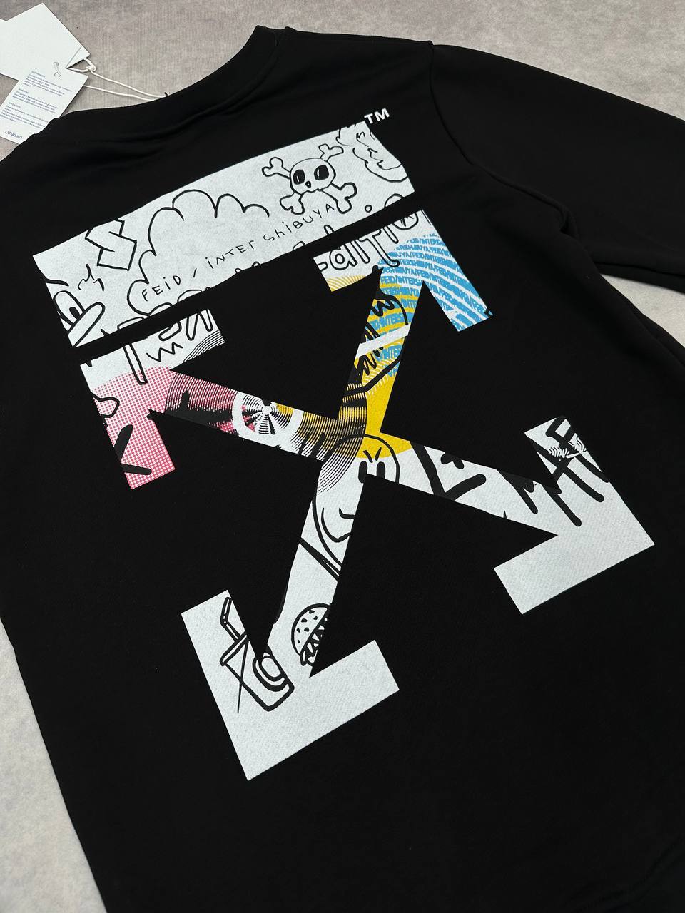Off-White Graphic Arrow Jumpers Mens in 2 Colors Short Sleeves UK Reps AAA Quality