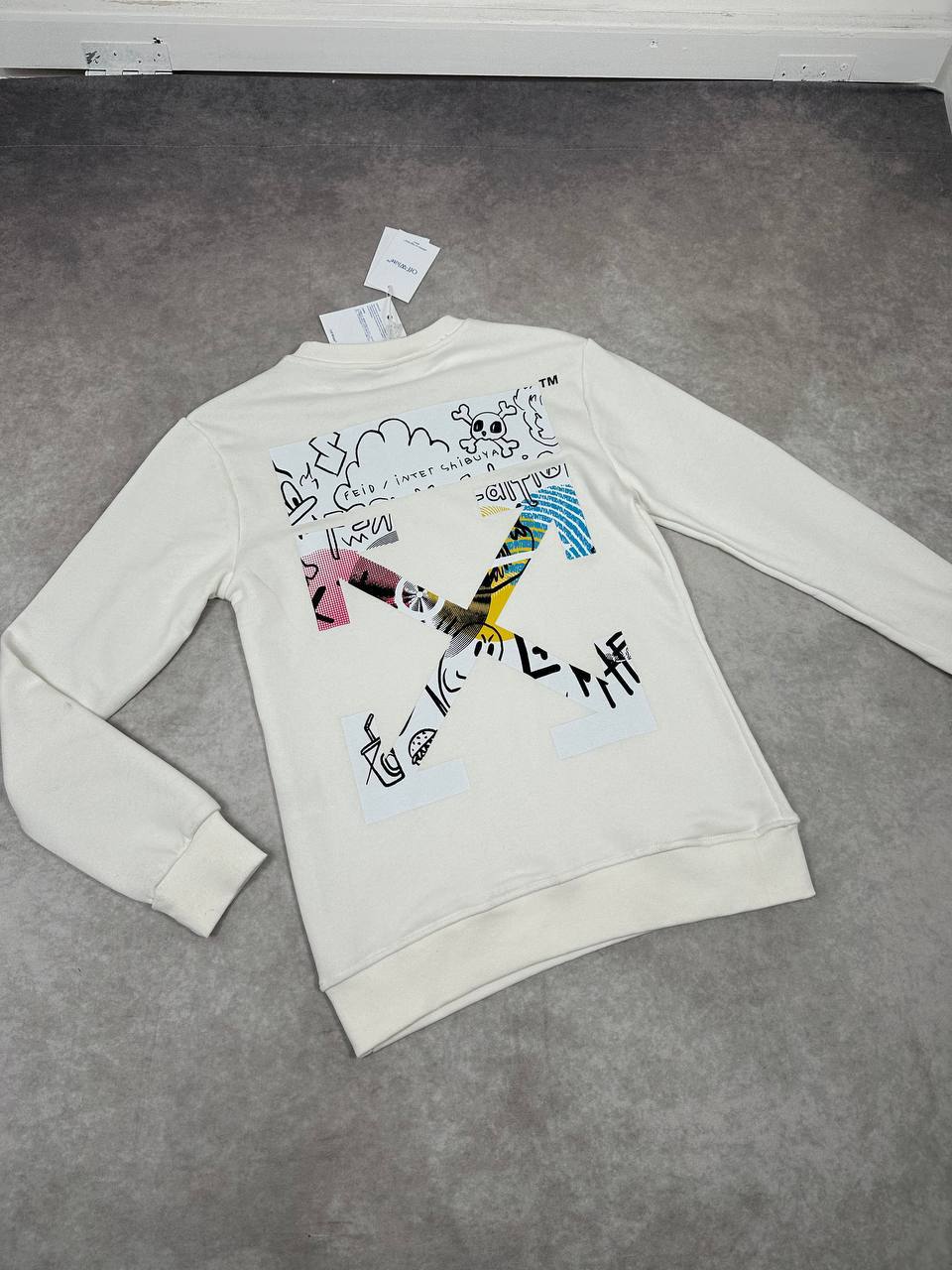 Off-White Graphic Arrow Jumpers Mens in 2 Colors Short Sleeves UK Reps AAA Quality