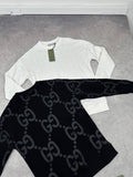 Gucci GG Intarsia Jumpers Mens in 2 Colors Short Sleeves UK Reps AAA Quality