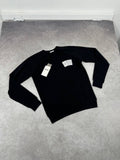 Christian Dior Logo Patch Round Neck Mens Jumpers in Black Color Best Sale UK Reps AAA Quality