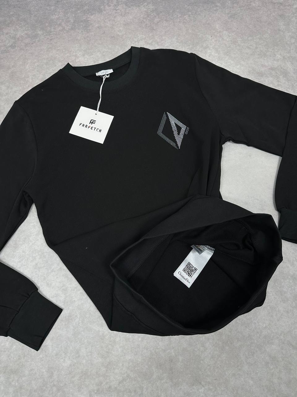 Christian Dior CD Logo Embroidered Mens Jumpers in Black Color Best Sale UK Reps AAA Quality