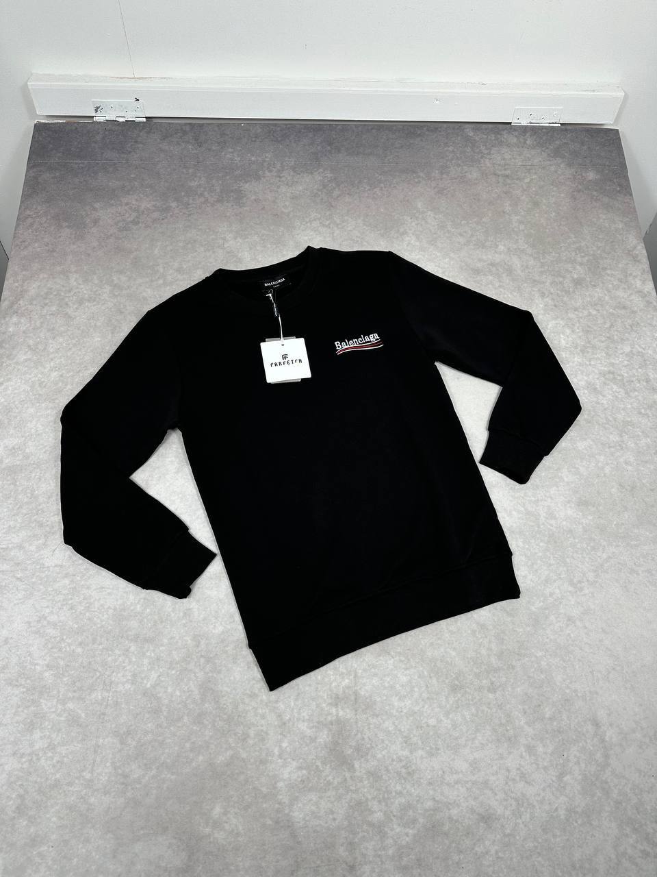 Balenciaga Logo Round Neck Mens Jumpers in Black Color Best Sale UK Reps AAA Quality
