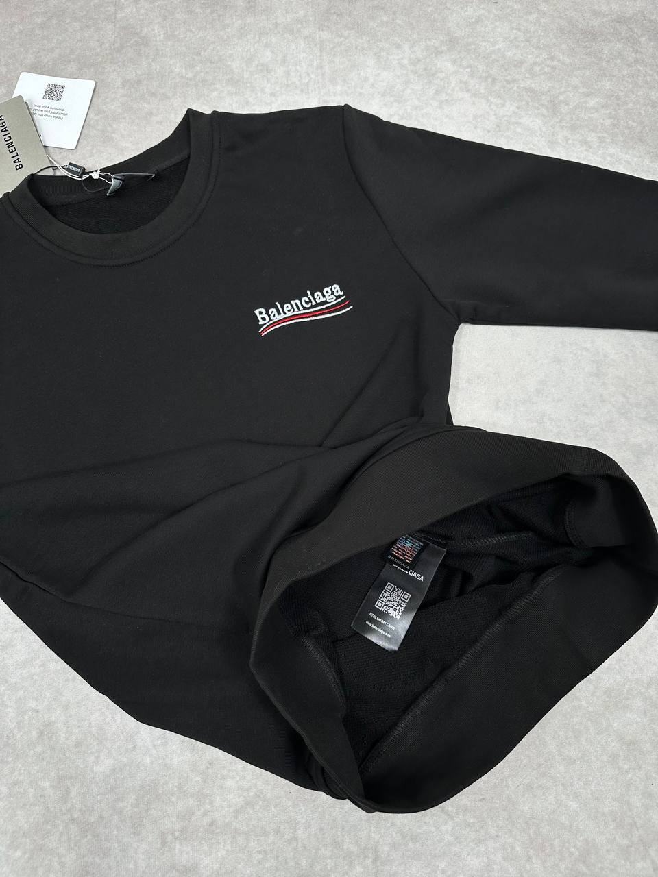 Balenciaga Logo Round Neck Mens Jumpers in Black Color Best Sale UK Reps AAA Quality
