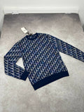 Christian Dior Navy Oblique Mens Jumpers Best Sale UK Reps AAA Quality