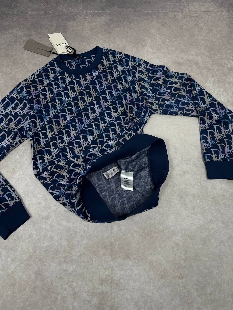 Christian Dior Navy Oblique Mens Jumpers Best Sale UK Reps AAA Quality