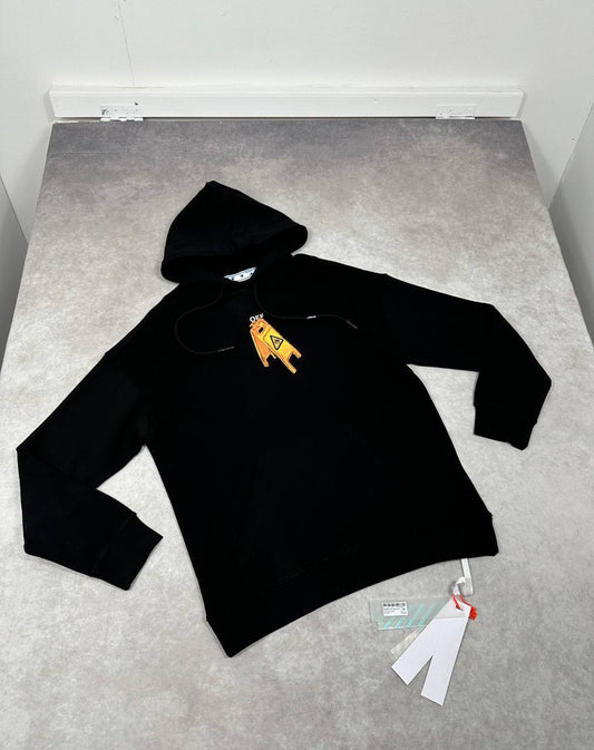 Off-White c/o Virgil Abloh Cotton Arrow Printing Hoodie Mens in Black Color Best Sale UK Reps AAA Quality