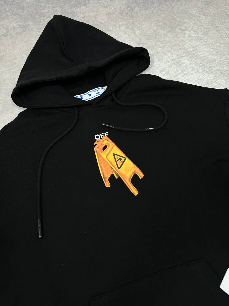 Off-White c/o Virgil Abloh Cotton Arrow Printing Hoodie Mens in Black Color Best Sale UK Reps AAA Quality