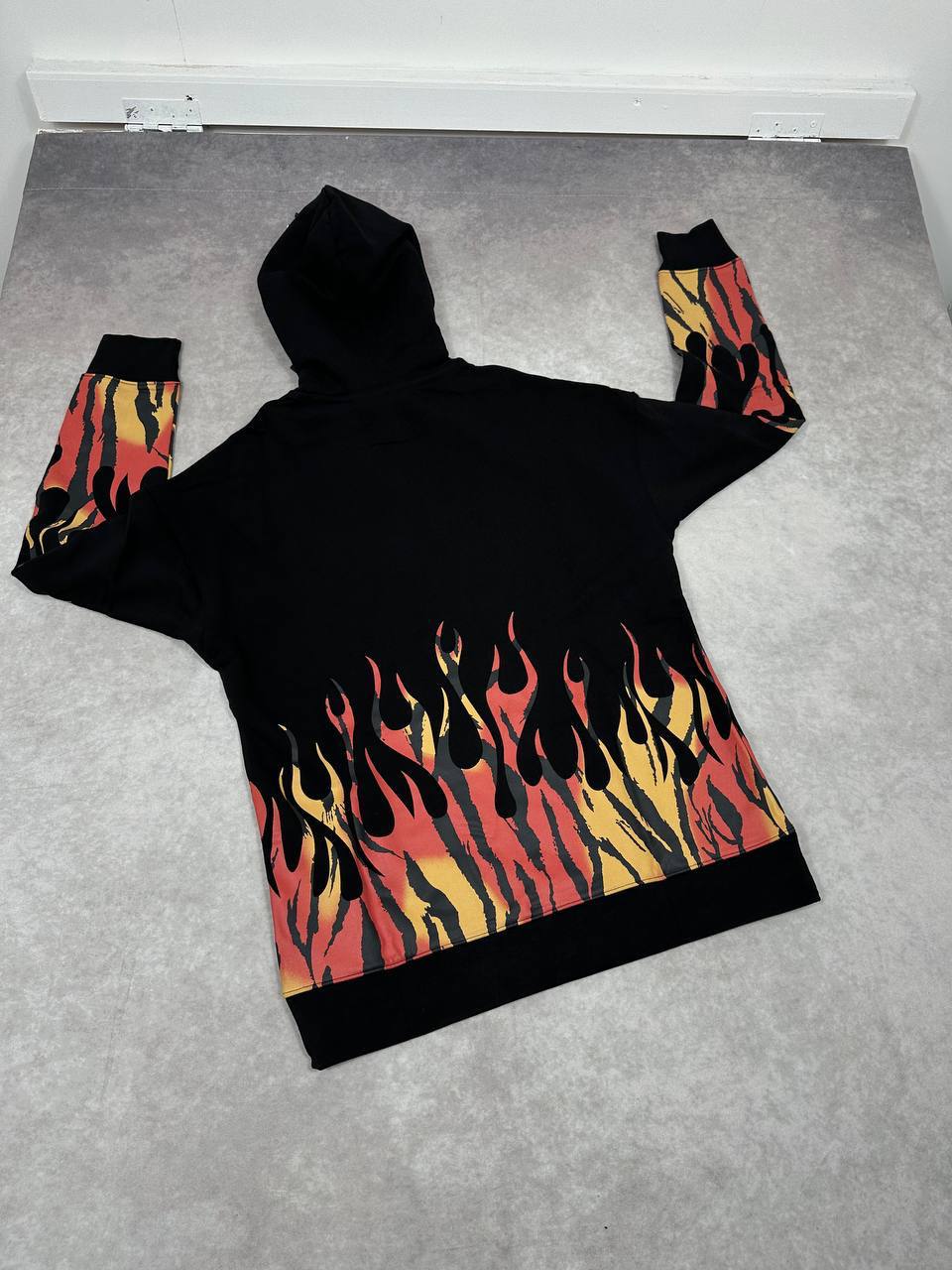 Palm Angels Flame Hoodie Mens in Black Color Best Sale UK Reps AAA Quality