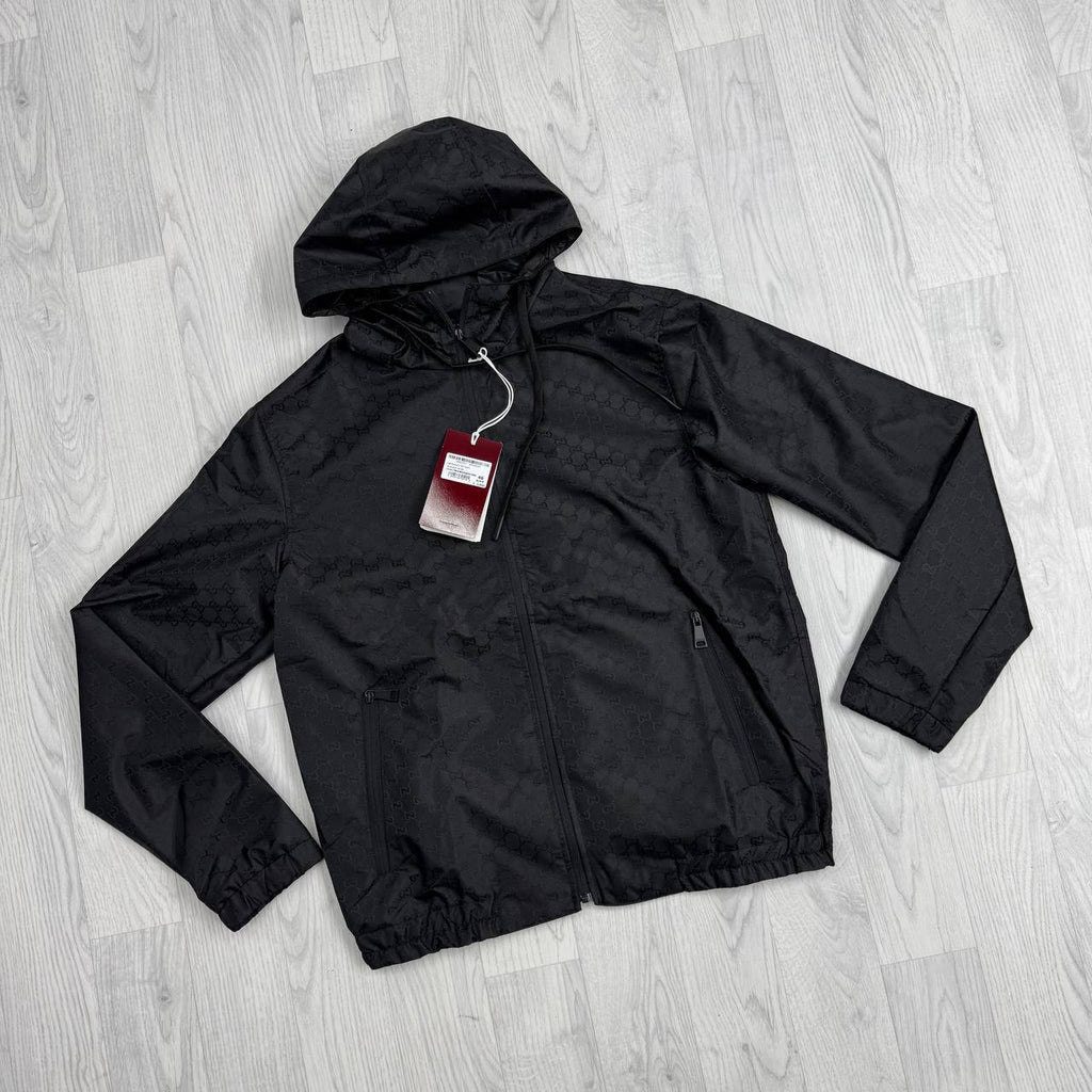 Gucci Reversible Signature Logo Windbreaker Jackets Mens in 2 Colors Best Sale UK Reps AAA Quality
