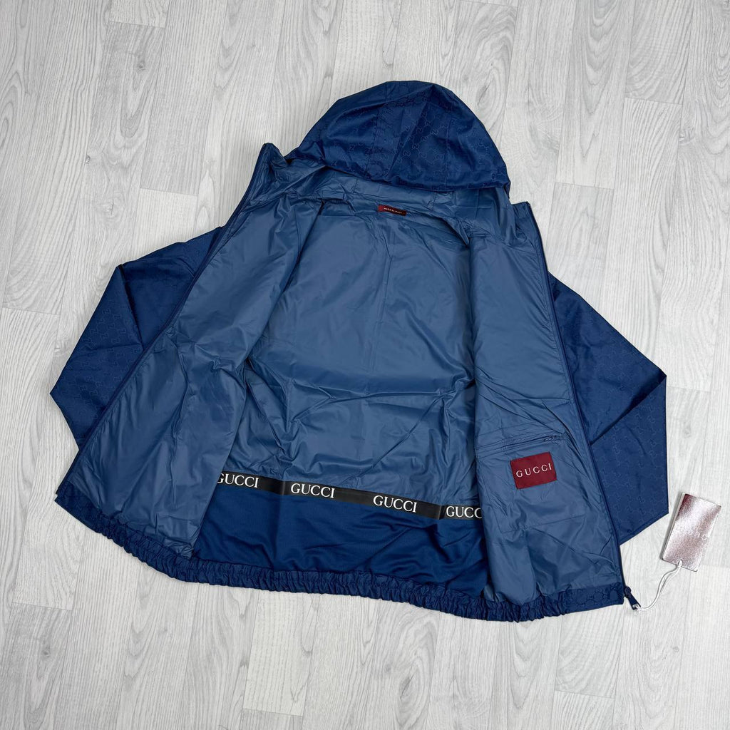 Gucci Reversible Signature Logo Windbreaker Jackets Mens in 2 Colors Best Sale UK Reps AAA Quality