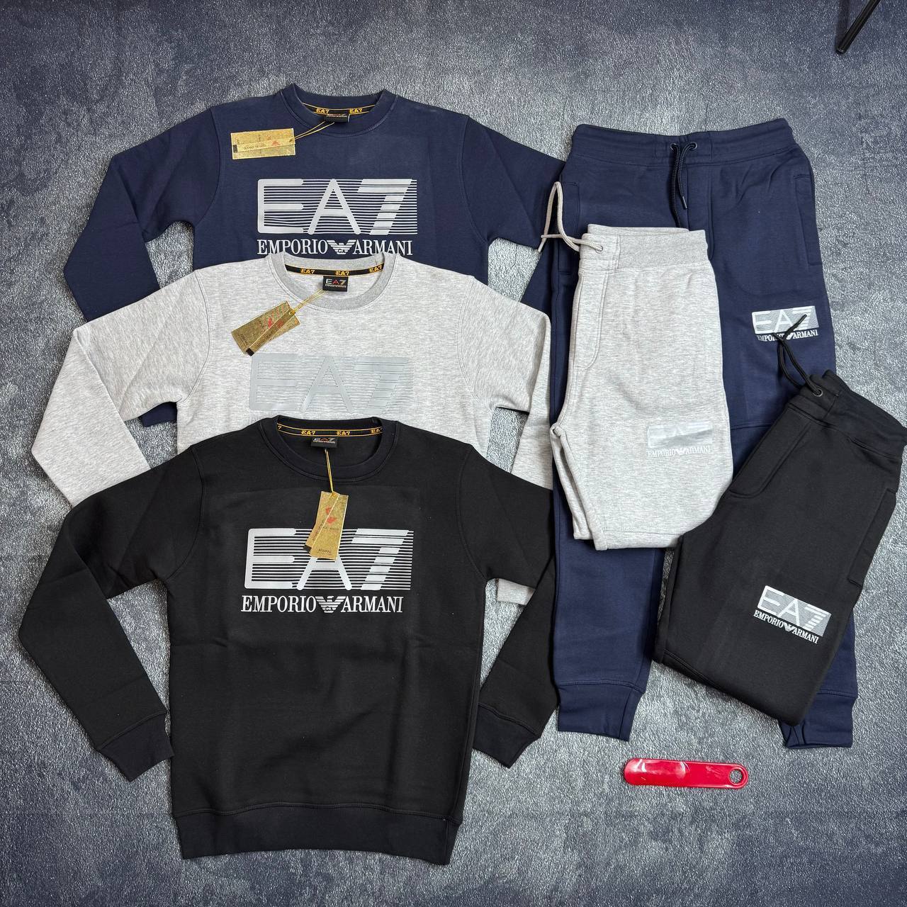 Emporio Armani EA7 Logo Tracksuit Mens in Multiple Colors Best Sale UK Reps AAA Quality