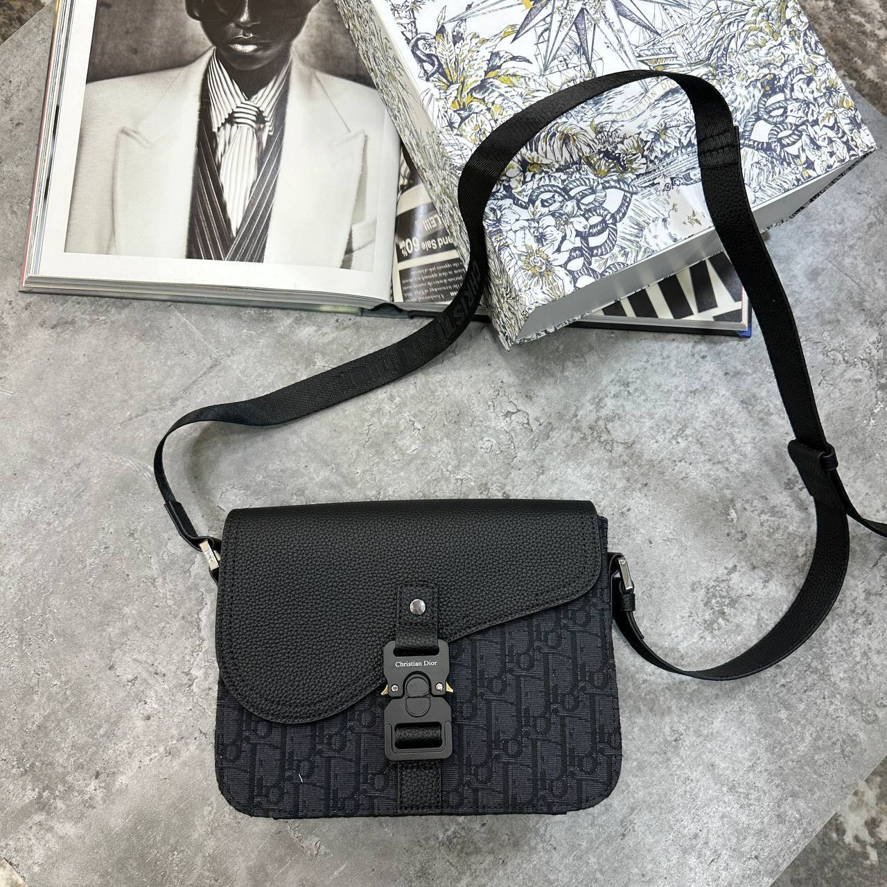 Christian Dior Durable Black Messenger Bags Mens UK Reps AAA Quality