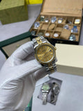 Rolex Oyster Perpetual Datejust Golden Dial Two Tone Jubilee Bracelet Mens Watch Best Sale UK Reps AAA Quality