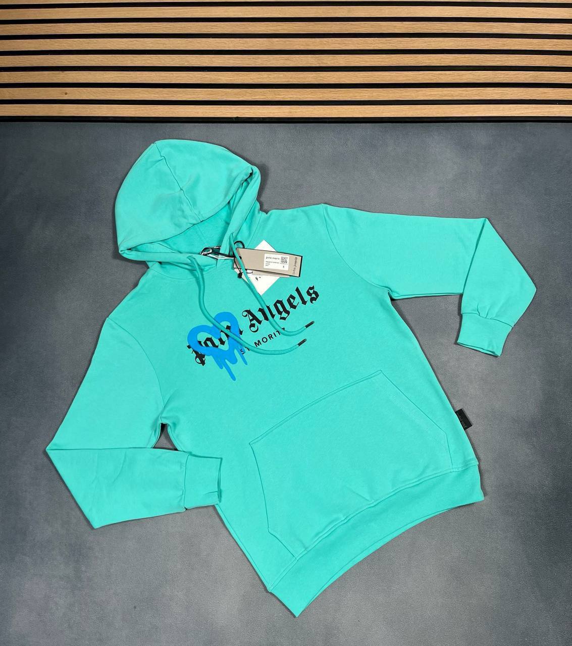 Palm Angels Moritz Heart Sprayed Hoodie Mens in Multiple Colors Best Sale UK Reps AAA Quality