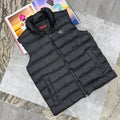 Prada Triangle Logo Re-Nylon Padded Mens Gilets in Black Color Best Sale UK Reps AAA Quality