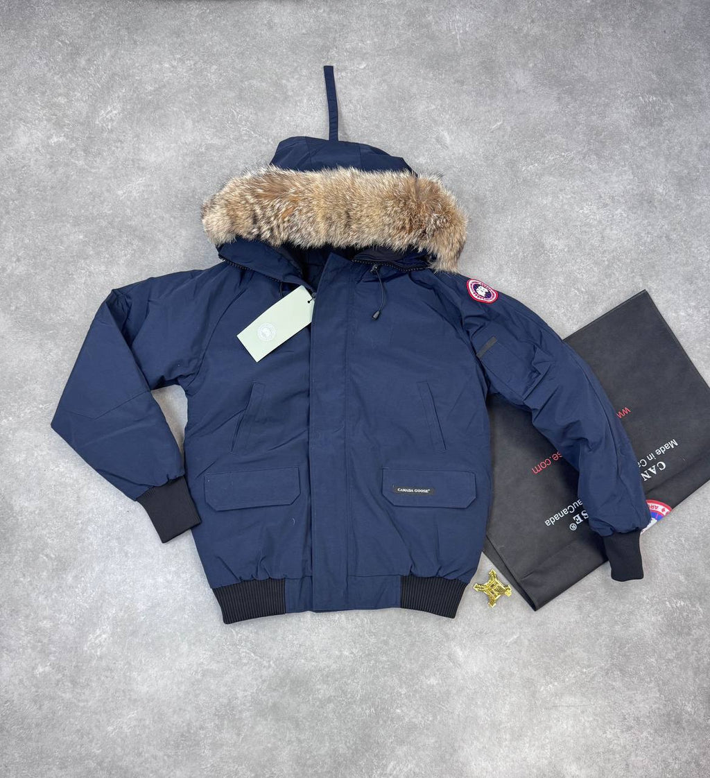 Canada Goose Chilliwack Fur-Trimmed Arctic-Tech Bomber Mens Jacket in Multiple Colors Best Sale UK Reps AAA Quality