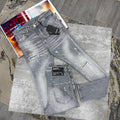 Dsquared2 DSQ2 Gray Washed Cotton Slim Casual Jeans Mens Best Sale UK Reps AAA Quality
