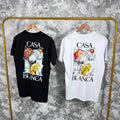 Casablanca L'Artiste Printed Crewneck T-Shirt Mens in 2 Colors Best Sale UK Reps AAA Quality