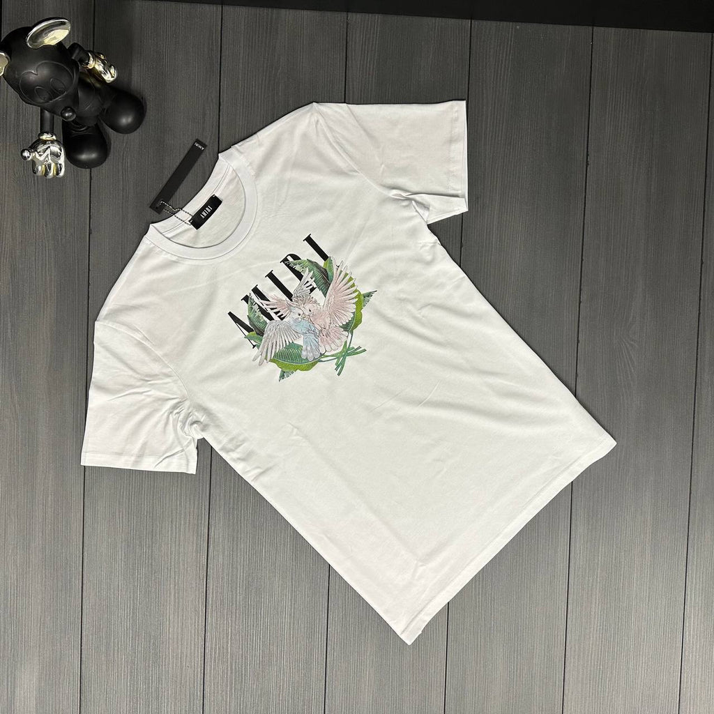 Amiri Love Birds Crewneck T-Shirts Mens in 2 Colors Best Sale UK Rep AAA Quality