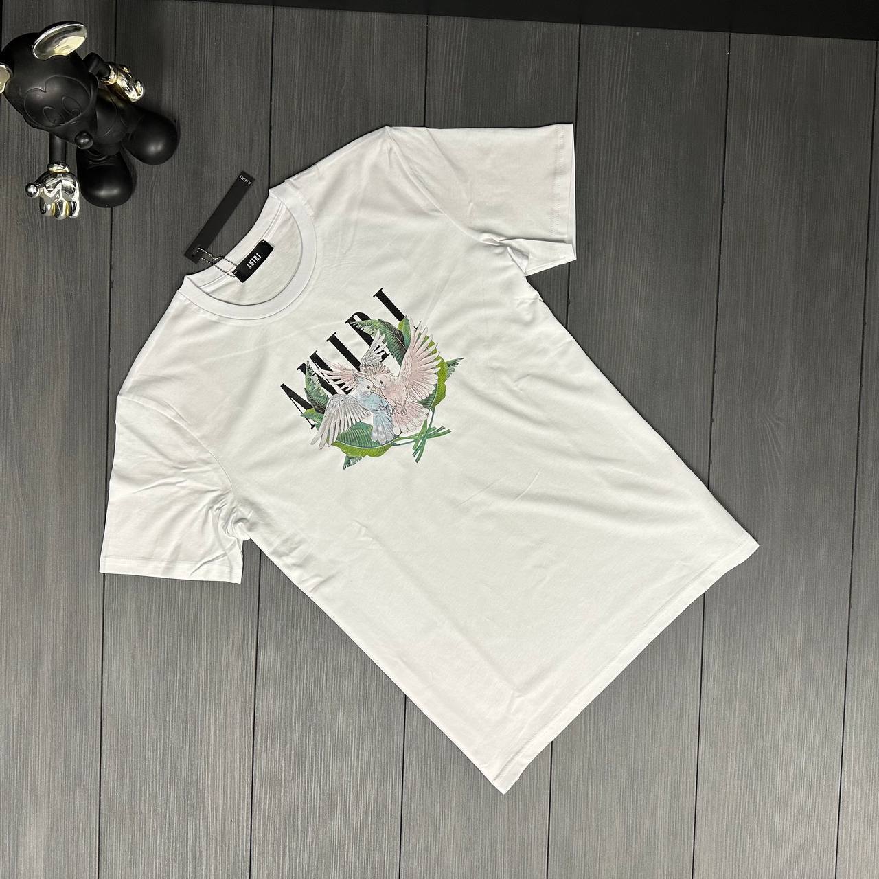 Amiri Love Birds Crewneck T-Shirts Mens in 2 Colors Best Sale UK Rep AAA Quality