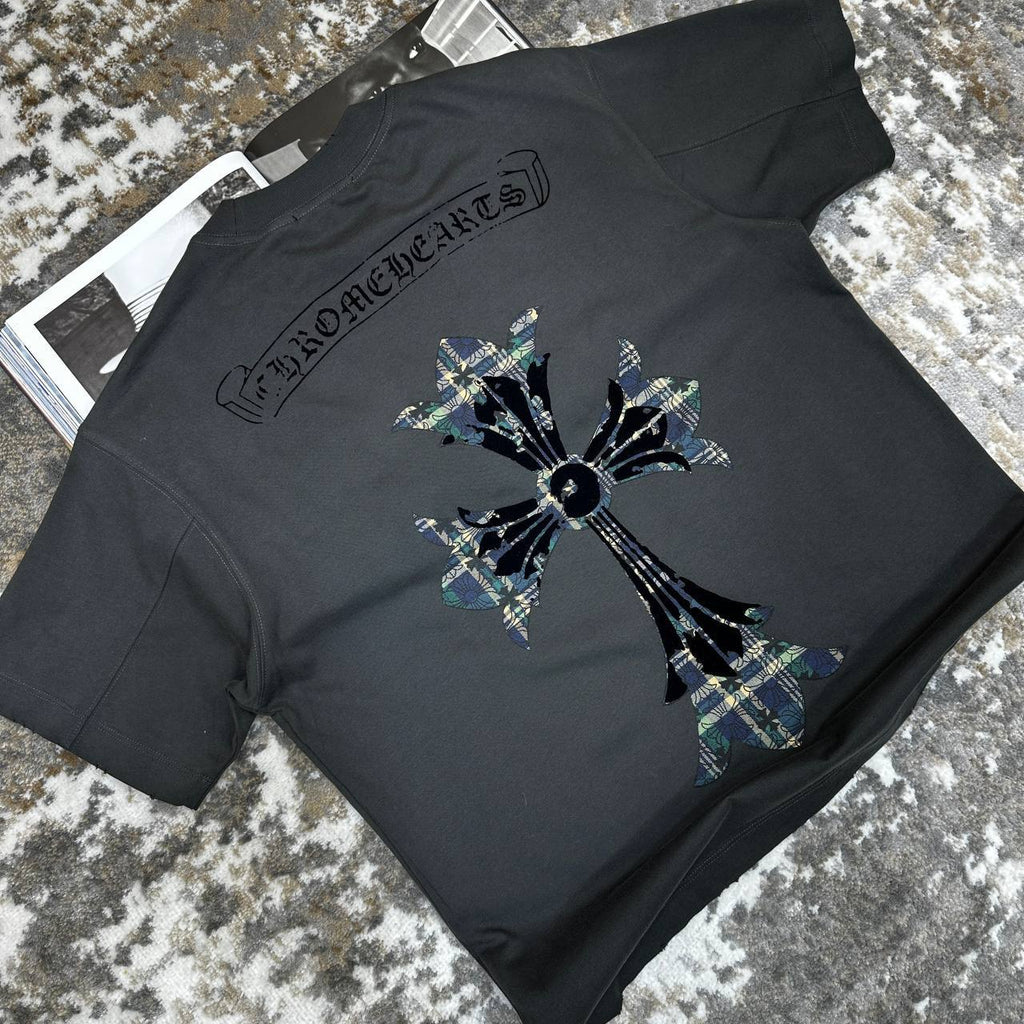 Chrome Hearts Crosses T Shirt Round Neck Mens in Black Color Best Sale UK Reps AAA Quality