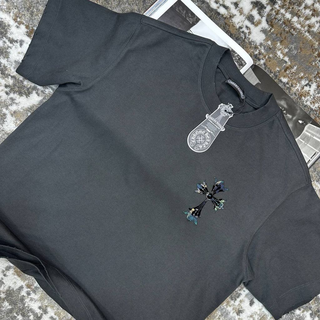 Chrome Hearts Crosses T Shirt Round Neck Mens in Black Color Best Sale UK Reps AAA Quality
