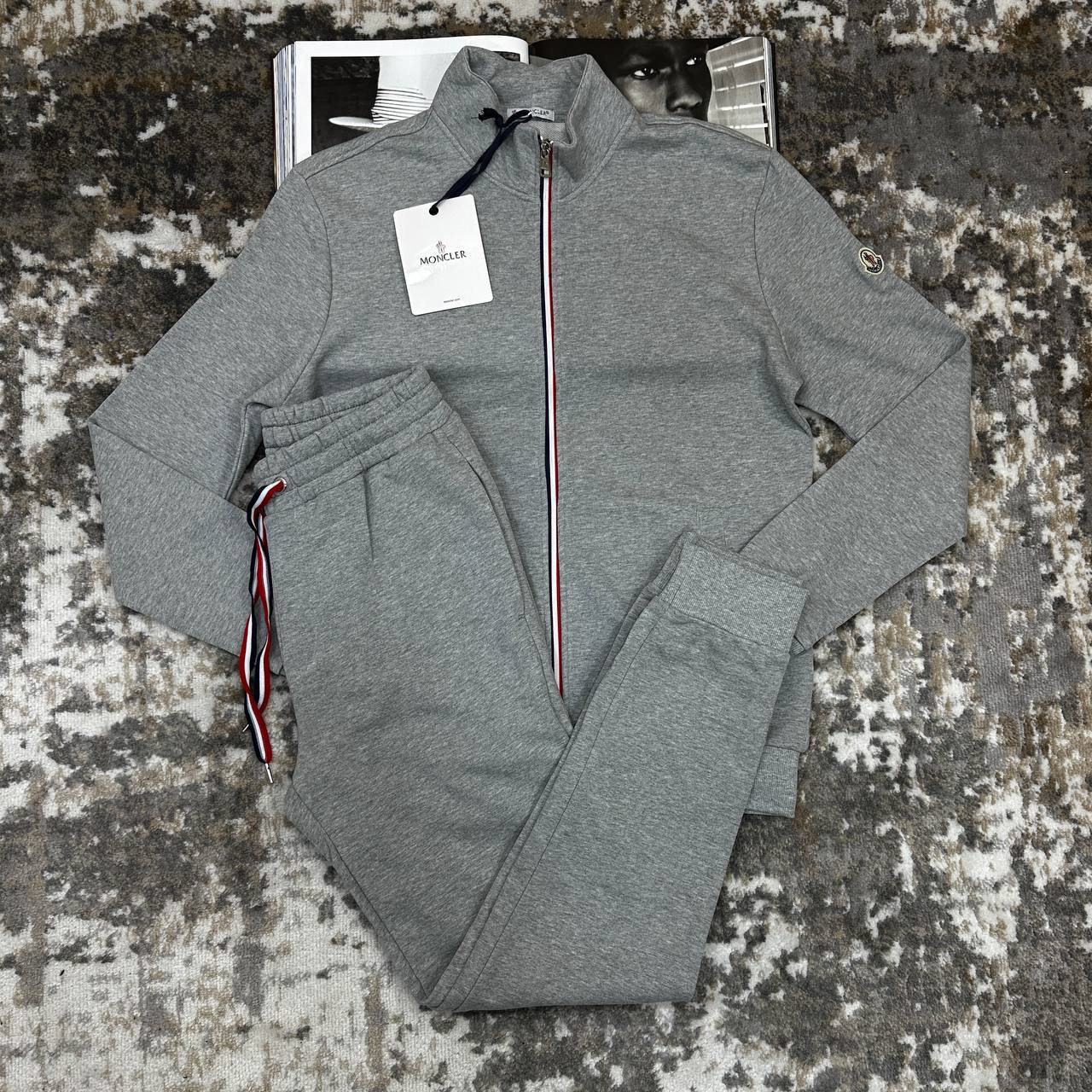 Moncler Tricolour-Trim Cotton Fashion Tracksuits Mens in Multiple Colors UK Reps AAA Quality