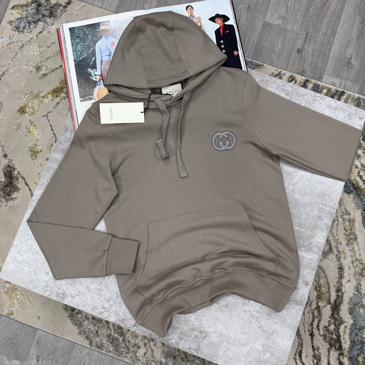 Gucci Interlocking G Cotton Jersey Hoodie Mens in Multiple Colors Best Sale UK Reps AAA Quality