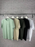 Stone Island Logo-Embroidered Cotton Tees Round Neck Mens in Multiple Colors UK Reps AAA Quality