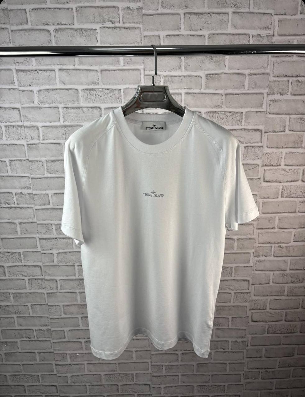 Stone Island Logo-Embroidered Cotton Tees Round Neck Mens in Multiple Colors UK Reps AAA Quality