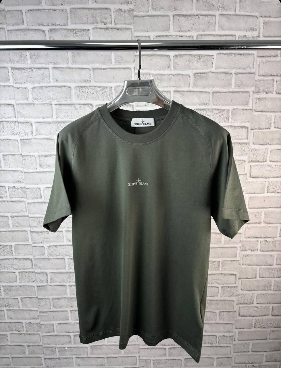 Stone Island Logo-Embroidered Cotton Tees Round Neck Mens in Multiple Colors UK Reps AAA Quality