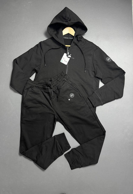 Canada Goose Sleek Black Full-Zip Hooded Tracksuit Mens UK Replica AAA Quality
