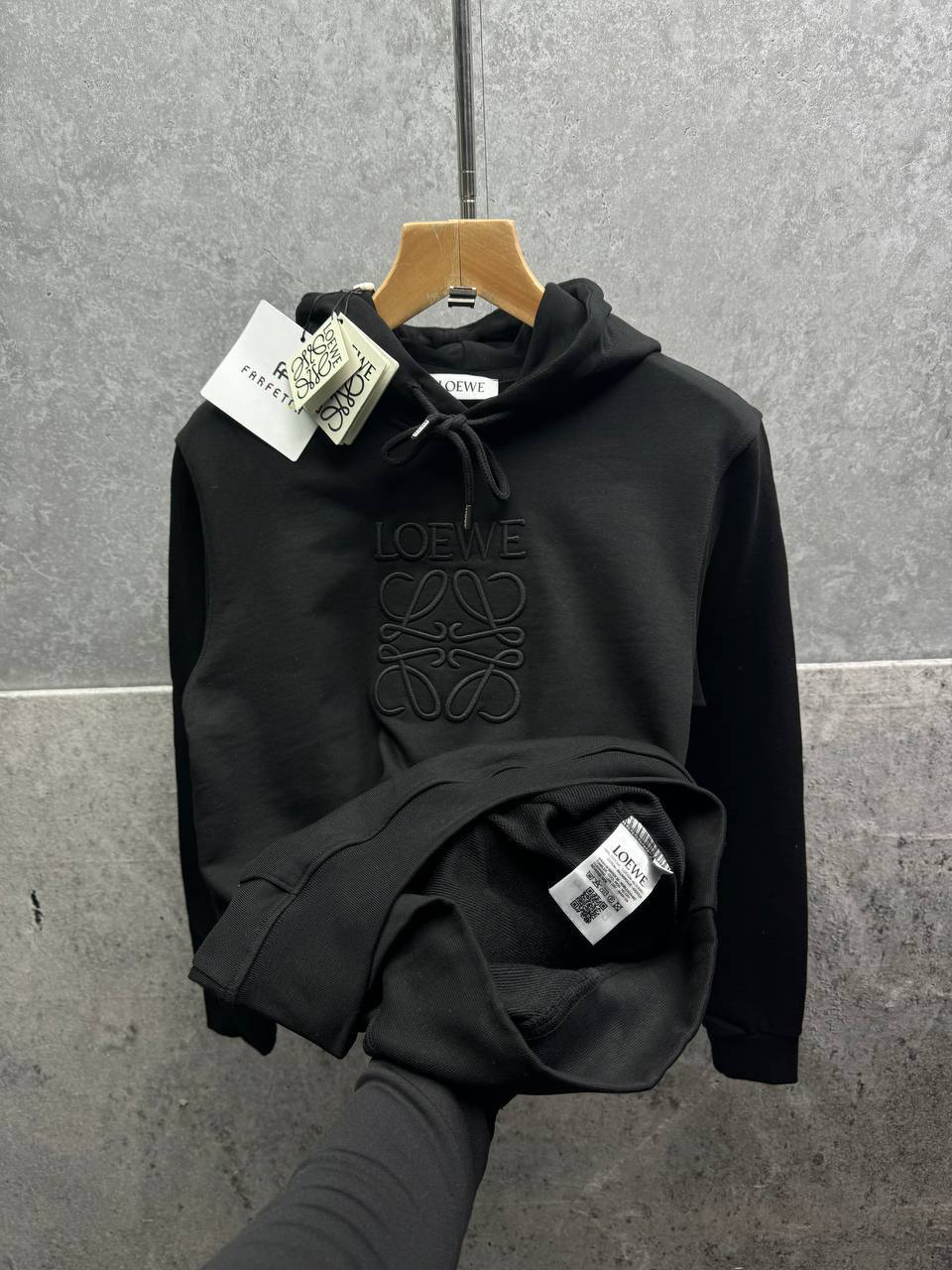 Loewe Anagram Tonal Cotton Hoodie Mens in Multiple Colors Best Sale UK Reps AAA Quality