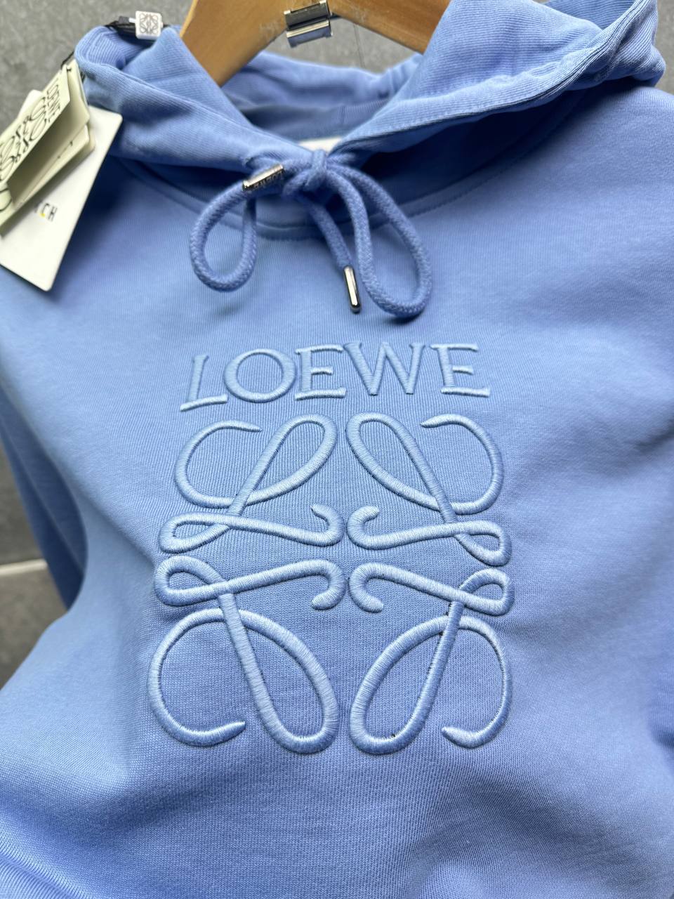 Loewe Anagram Tonal Cotton Hoodie Mens in Multiple Colors Best Sale UK Reps AAA Quality