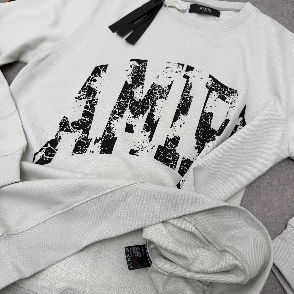 Amiri Collegiate Logo Crew Jumpers Mens in 2 Colors Best Sale UK Reps AAA Quality