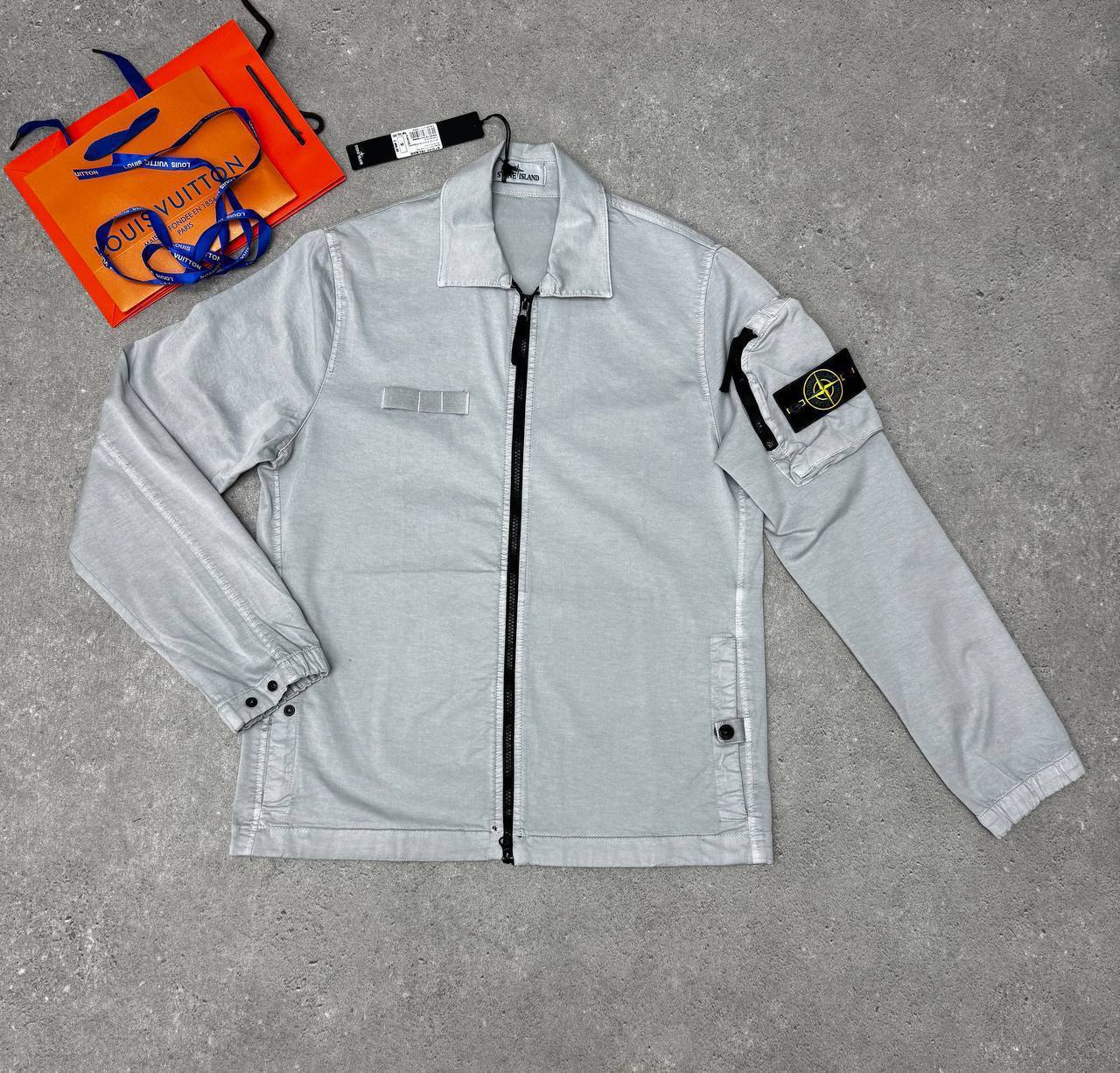 Stone Island Compass-Badge Pocket Overshirt Mens in Multiple Colors Best Sale UK Reps AAA Quality