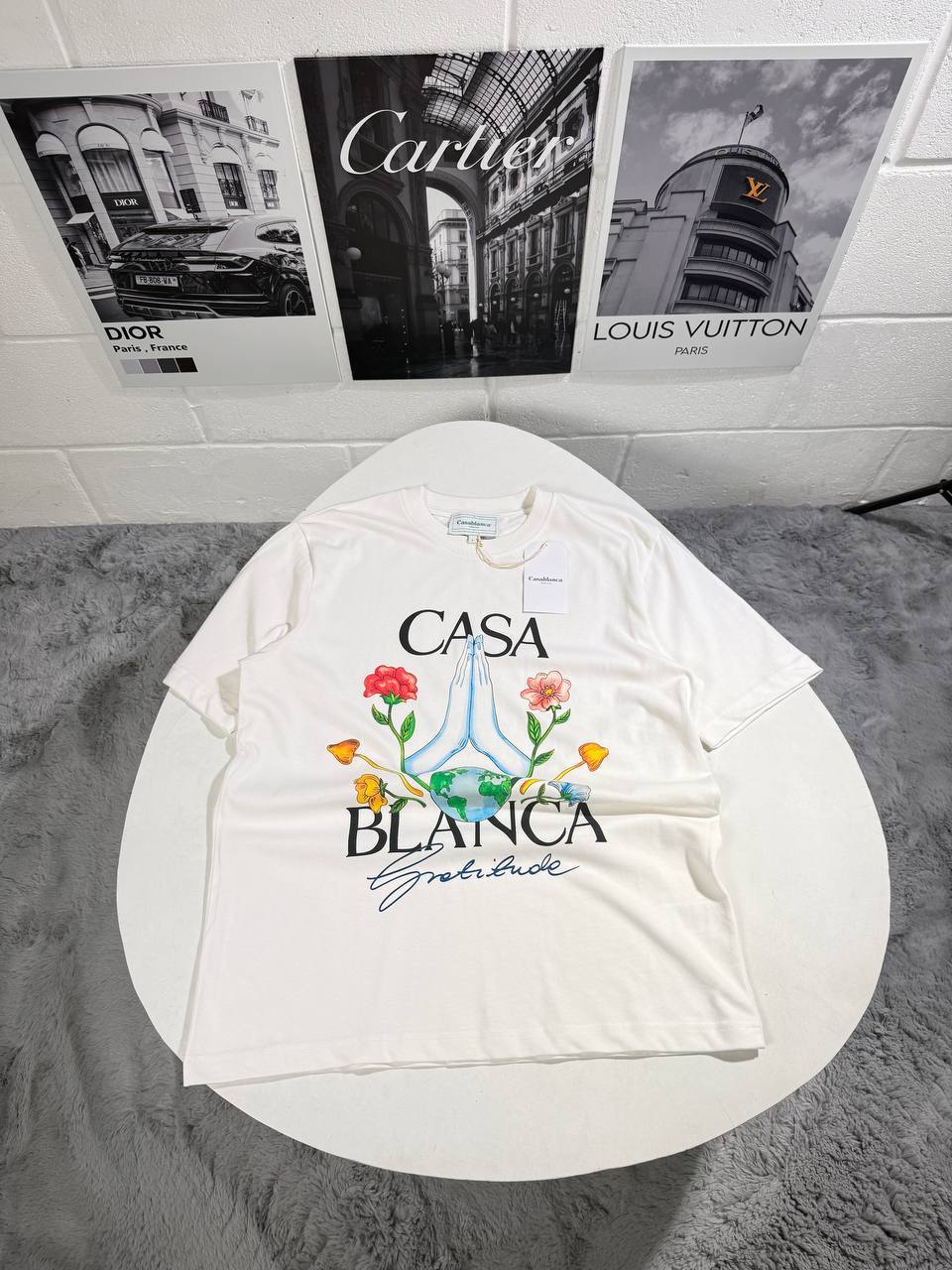 Casablanca Gratitude Graphic Mens T-Shirts in Multiple Colors Best Sale UK Reps AAA Quality