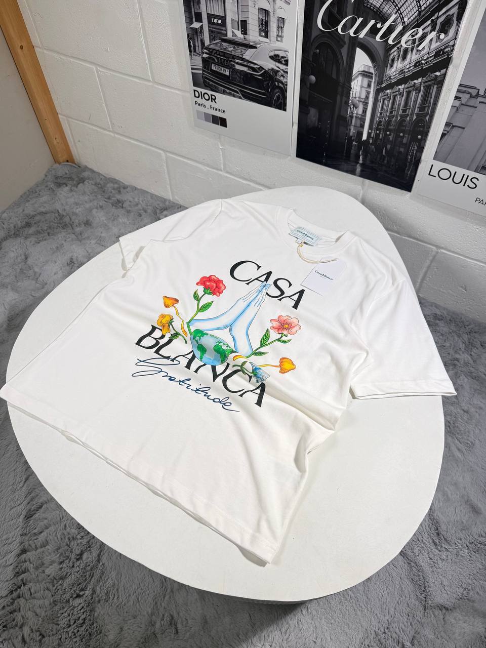 Casablanca Gratitude Graphic Mens T-Shirts in Multiple Colors Best Sale UK Reps AAA Quality